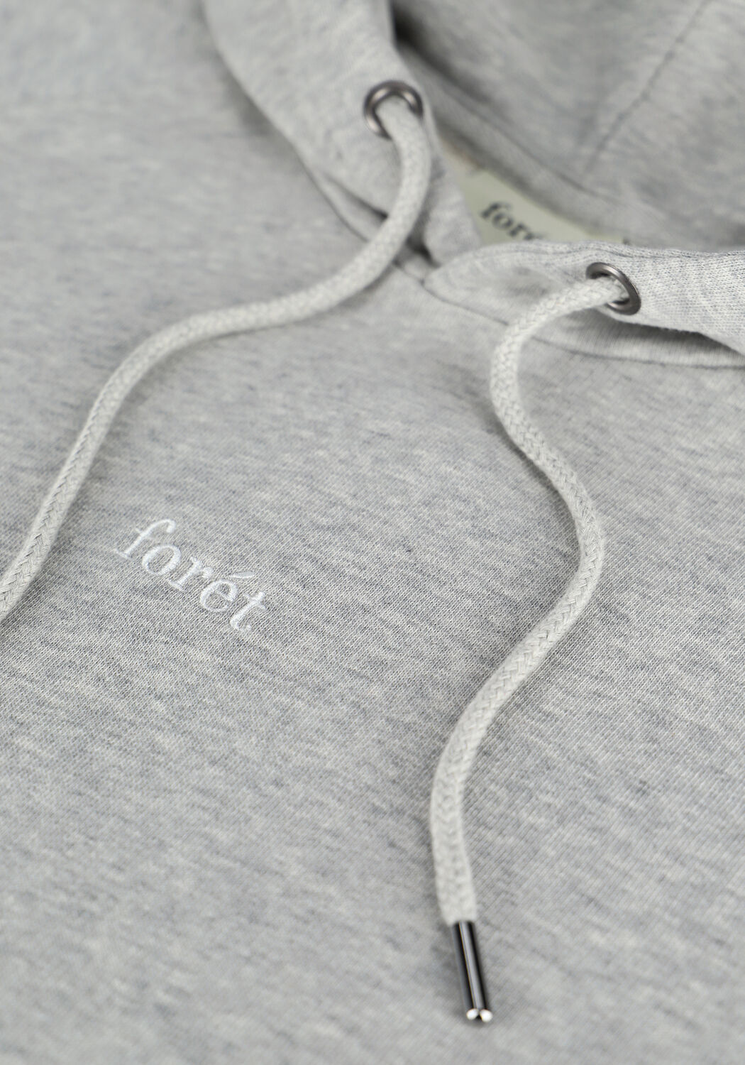 Lichtgrijze FOR&Eacute;T Sweater BISON HOODIE - large