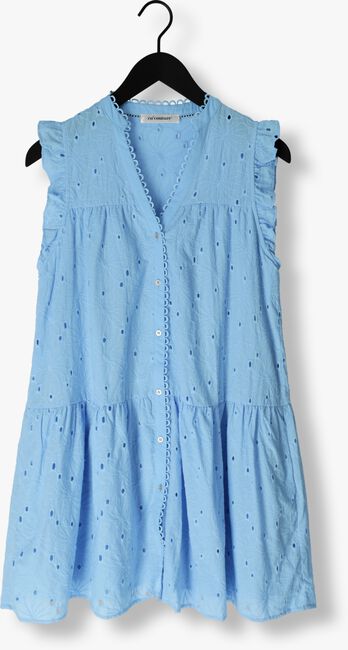 Lichtblauwe CO'COUTURE Mini jurk POLA ANGLAISE SS DRESS - large