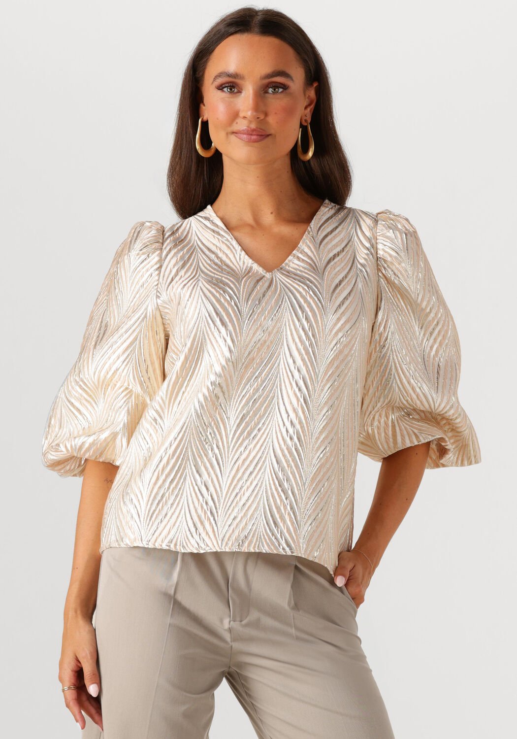 NUKUS Dames Tops & T-shirts Mirthe Top Shiny Rosegoud