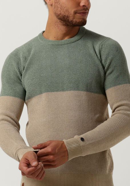 Mint CAST IRON Trui R-NECK REGULAR FIT CHENILLE COTTON PLATED - large