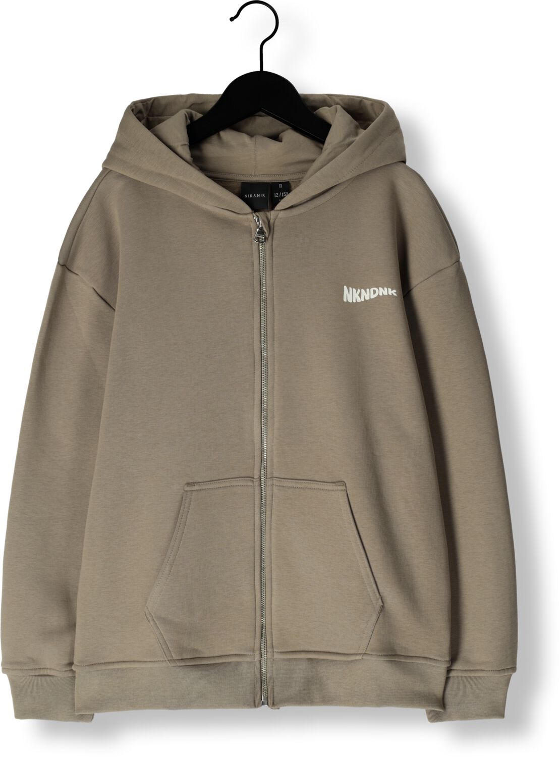 NIK & NIK Jongens Truien & Vesten Rocco Zip Hoodie Taupe