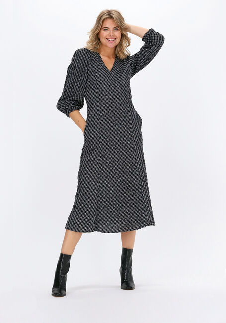 Zwarte LOLLYS LAUNDRY Midi jurk LAKE DRESS - large