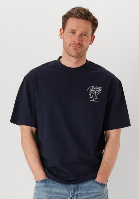 Donkerblauwe SELECTED HOMME T-shirt SLHRELAXJAY LICENSE SS O-NECK TEE - large