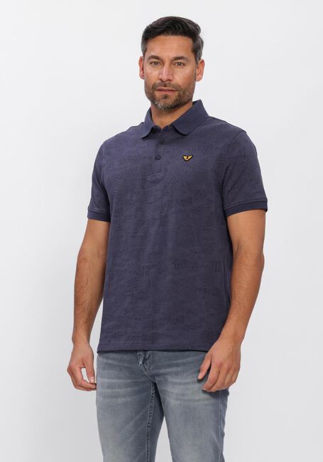 Blauwe PME LEGEND Polo JACQUARD JERSEY - large