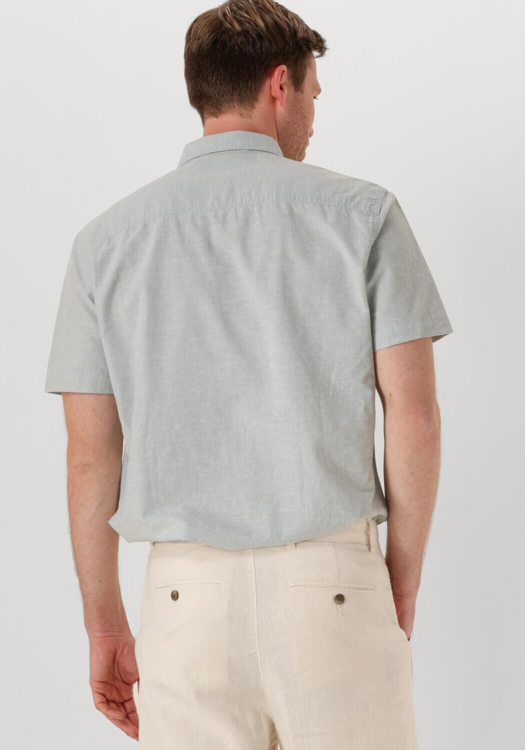SELECTED HOMME Heren Overhemden Slhreg-sun Shirt Ss Noos Groen