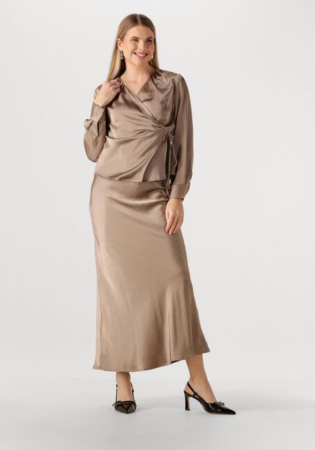 Taupe NEO NOIR Blouses CAPRINA HEAVY SATEEN BLOUSE - large