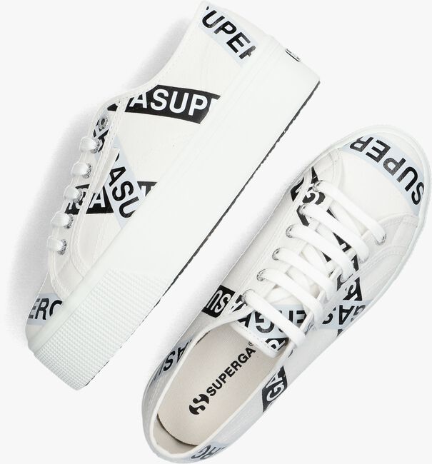 Witte SUPERGA Lage sneakers 2790 LETTERING TAPE - large