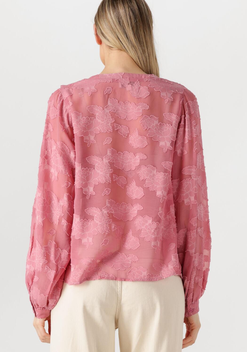 AAIKO Dames Blouses Alana Chiffon Flower Pes 509 Roze