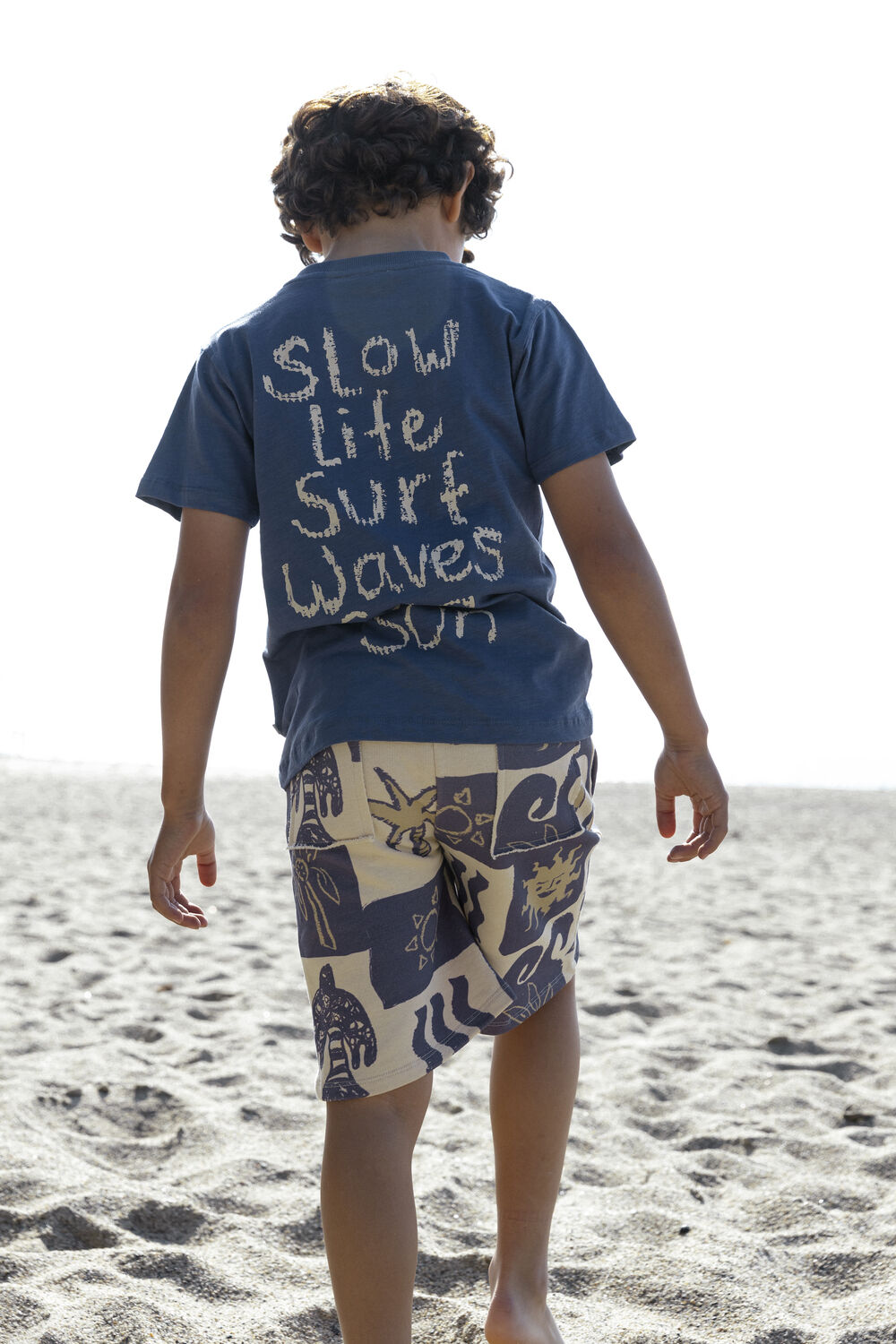 Blauwe AMMEHOELA T-shirt ZOE - large