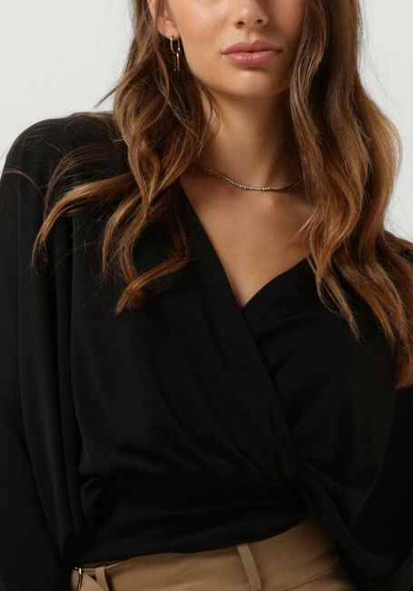Zwarte MINUS Blouses GASIA MODAL WRAP - large