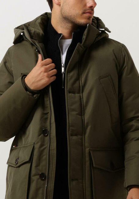 Donkergroene TOMMY HILFIGER Parka's ROCKIE NON FUR DOWN PARKA - large