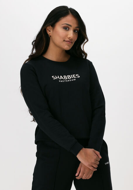 Zwarte SHABBIES Trui SHC0002 SWEATER WITH CREW NECK - large