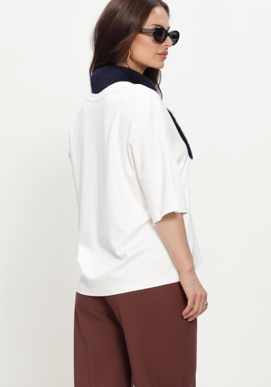 Witte STUDIO ANNELOES T-shirt Fiore vneck t-shirt - large