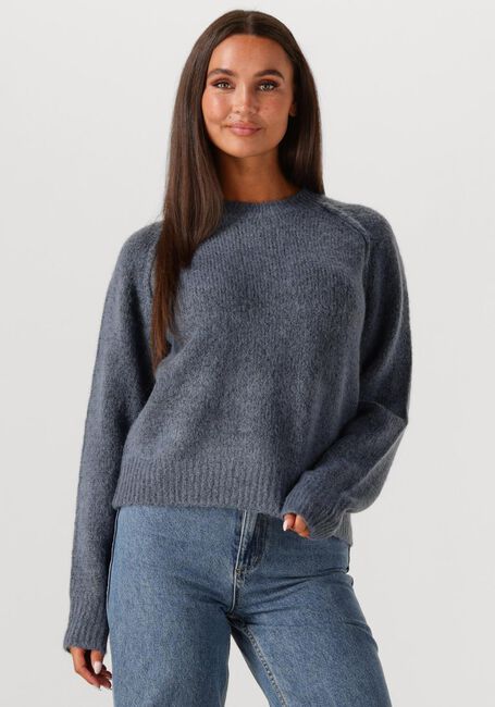 Blauwe WITHBLACK Trui WBLANDREA LS CROPPED PULLOVER - large