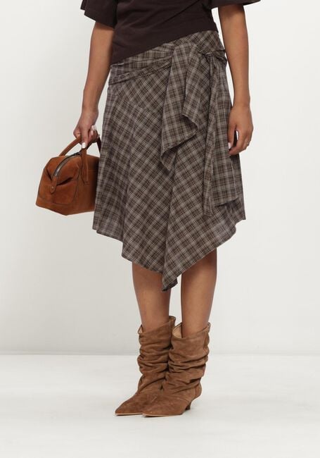Bruine NEO NOIR Midirok SABELLA CHECK SKIRT - large