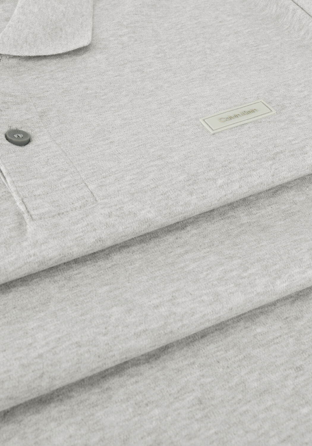 Grijze CALVIN KLEIN Polo SMOOTH COTTON SLIM POLO - large