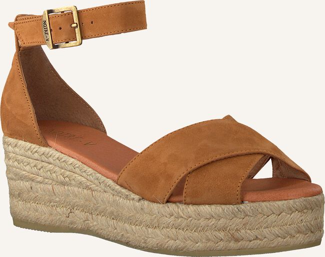 Cognac NOTRE-V Platte sandalen PATTED LEATHER INSOCK Cognac NOTRE-V Platte sandalen PATTED LEATHER INSOCK - large