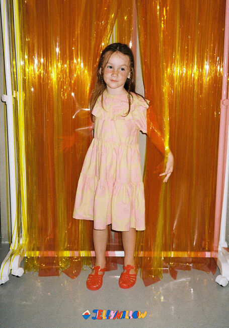 Roze Jelly Mallow Mini jurk PINK FLOWER DRESS - large
