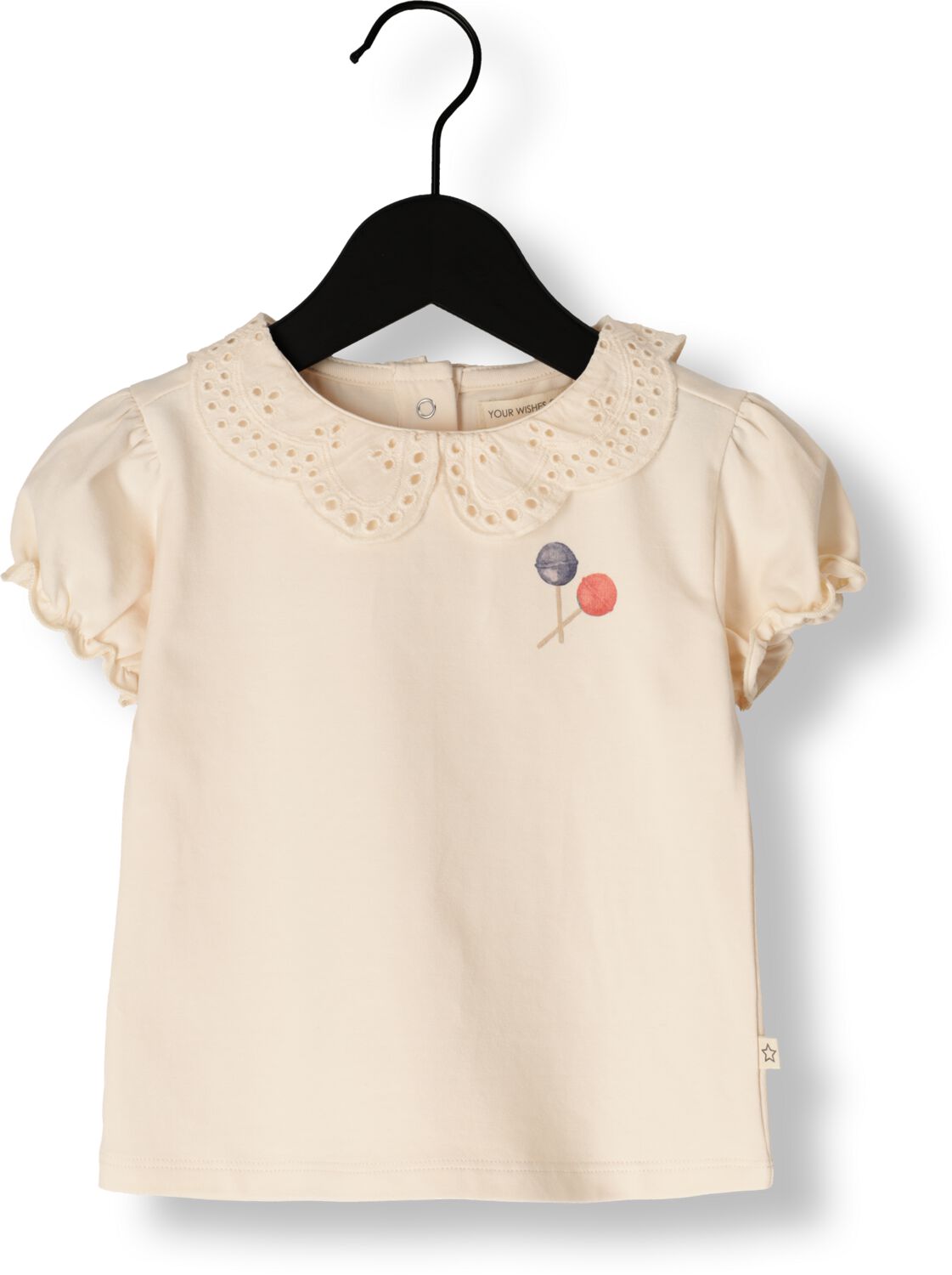 YOUR WISHES Meisjes Tops & T-shirts Lollipop Puff Sleeve Shirt Ecru