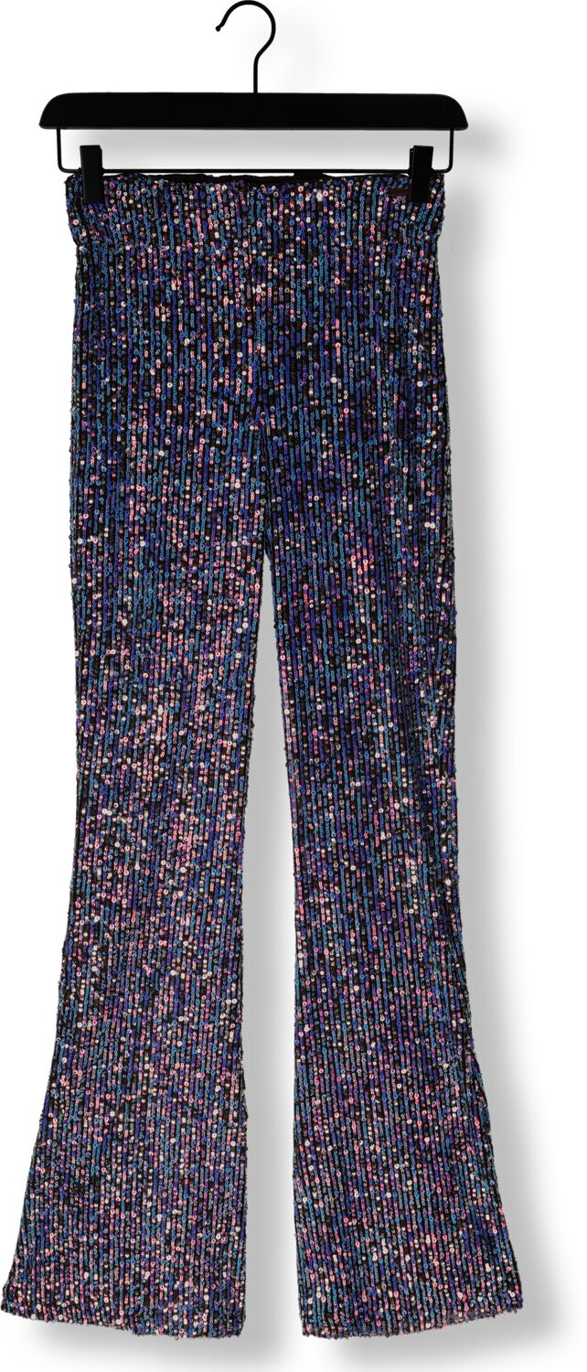 COLOURFUL REBEL Dames Broeken Steffie Sequins Flare Blauw
