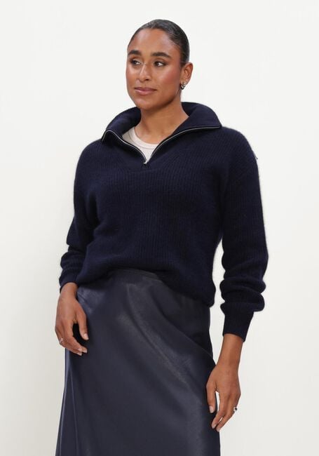 Donkerblauwe TWNS Trui LONG-SLEEVED TRUCKER-NECK PULLOVER - large