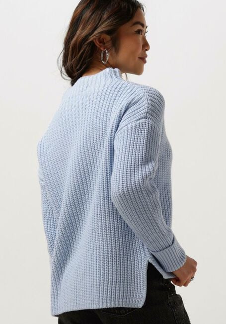 Lichtblauwe SELECTED FEMME Trui SELMA LS KNIT PULLOVER B - large