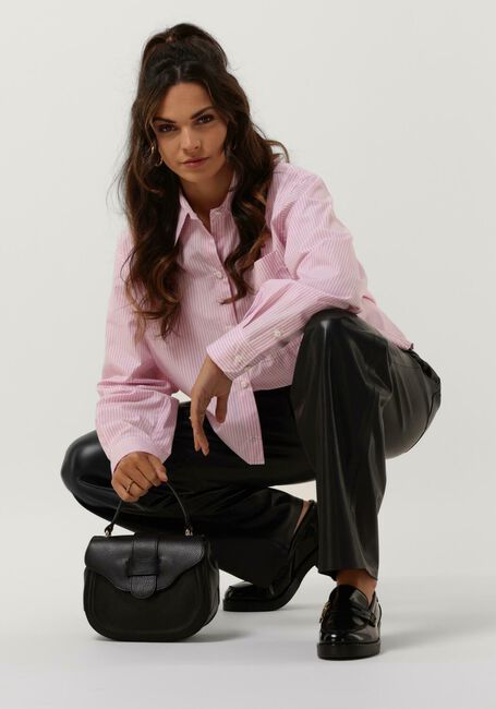 Zwarte VANILIA Pantalon VEGAN LEATHER TROUSERS - large