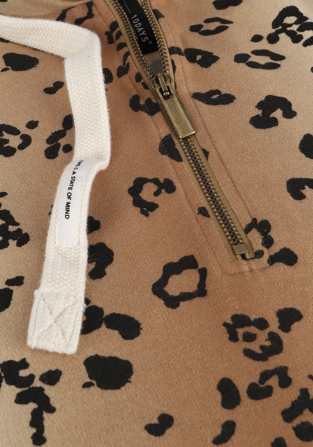 grijze 10days vest zipper hoodie leopard