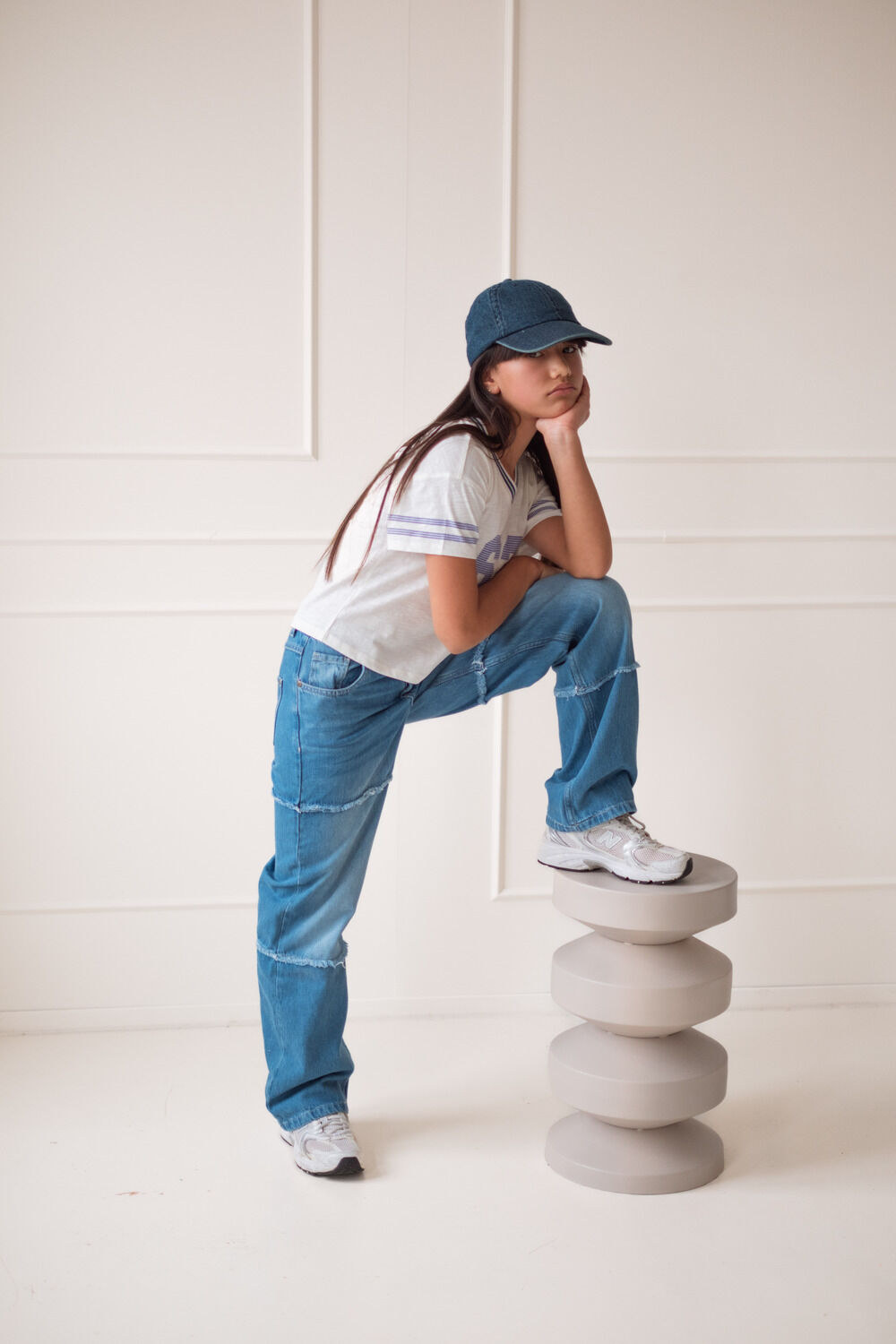 Blauwe LIKE FLO Wide jeans FEMM FLO DENIM WIDE LEG - large