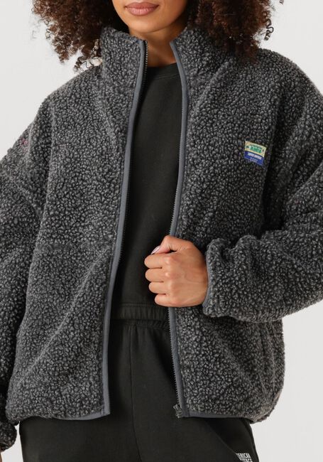 Donkergrijze AMERICAN VINTAGE Faux fur jas HOKTOWN WOMAN - large