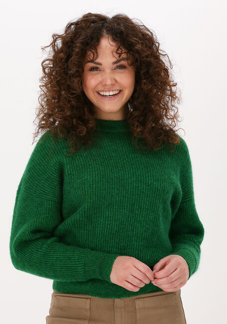 Groene CO'COUTURE Trui LEONA RIB O-KNIT - large