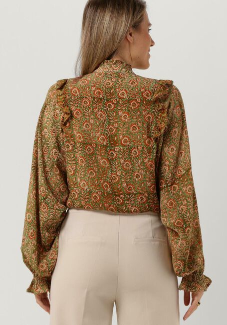 Donkergroene SISSEL EDELBO Blouses JUANA SILK SHIRT - large
