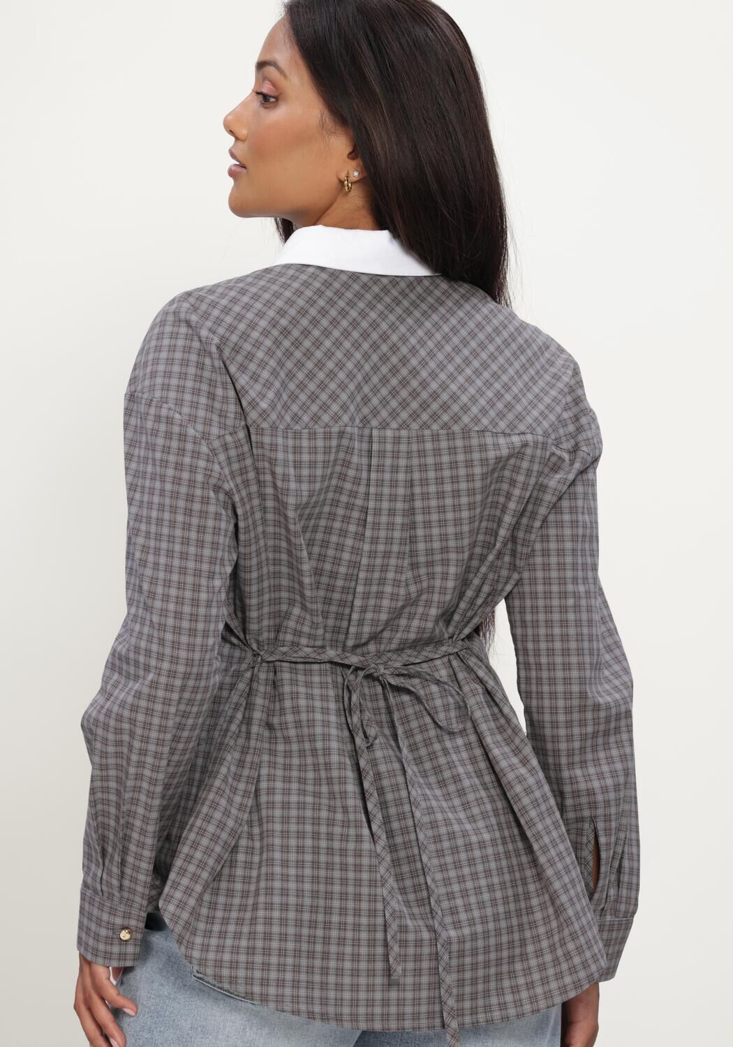 Grijze MODSTR&Ouml;M Blouses DAMARISMD SHIRT - large