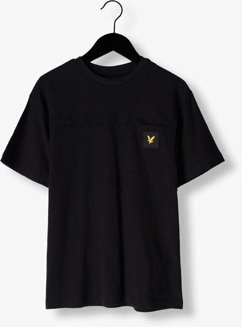 Zwarte LYLE & SCOTT T-shirt OVERSIZED PANELLED POCKET TEE - large