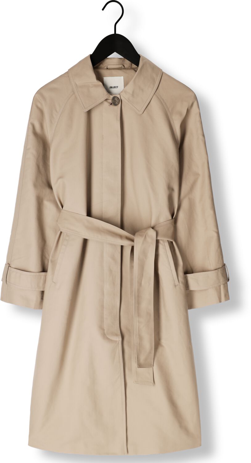 OBJECT Dames Jassen Objvega L s Re Long Coat Taupe