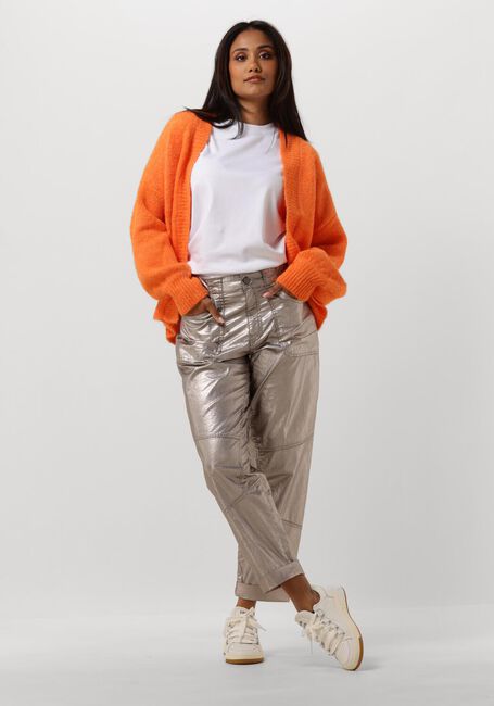 Bronzen SUMMUM Pantalon LOOSE TAPERED PANTS FOIL COATED TWILL - large