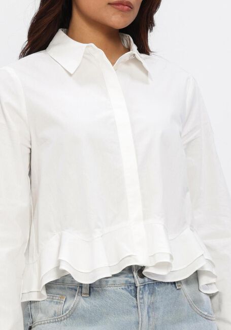 Witte Y.A.S. Blouses YASANERA LS SHORT SHIRT - large