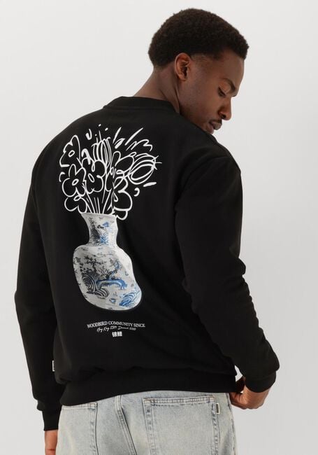 Zwarte WOODBIRD Sweater WBCAINE MIN CREW - large