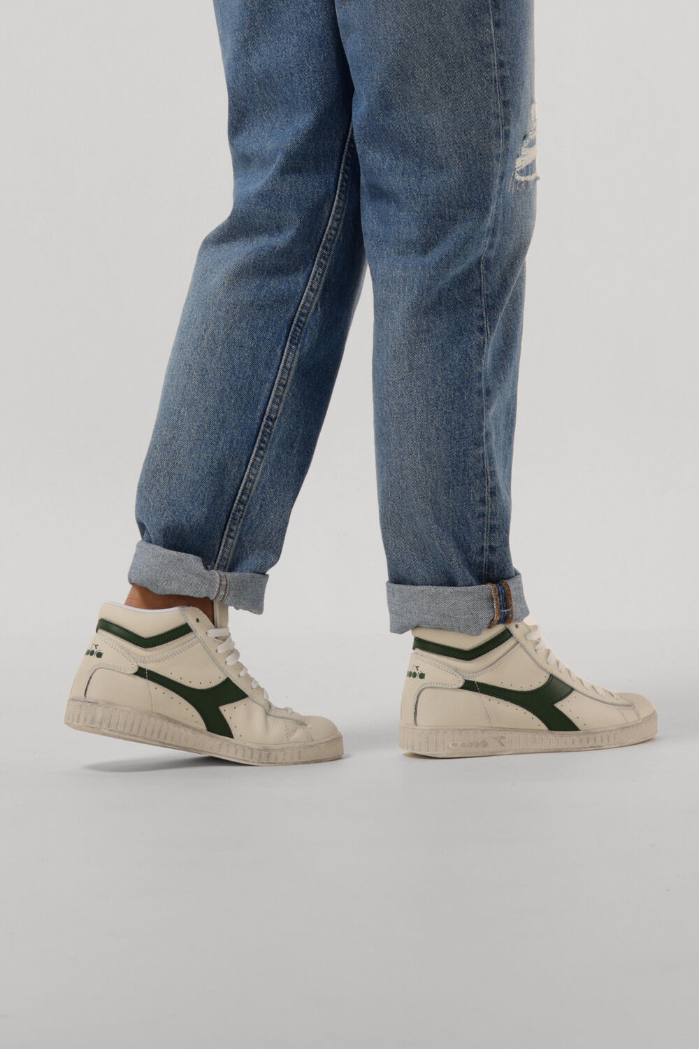 Witte DIADORA Hoge sneakers GAME HIGH WAXED DAMES - large