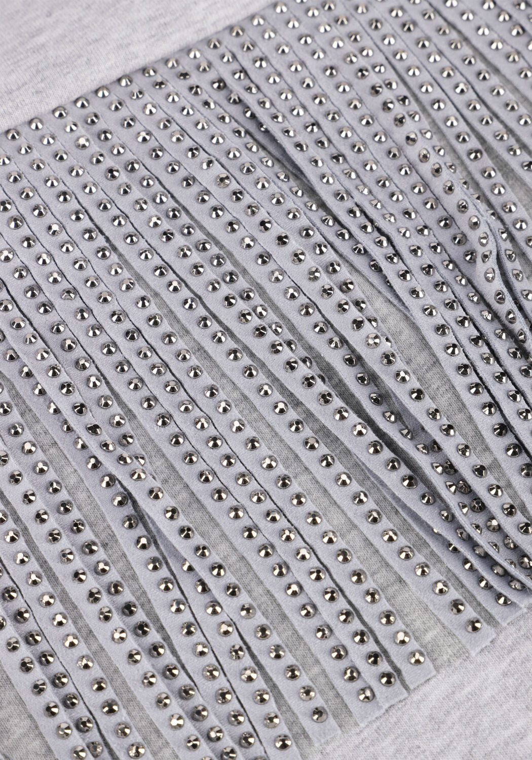 Lichtgrijze CO'COUTURE Trui STUDCC FRINGE SWEAT - large