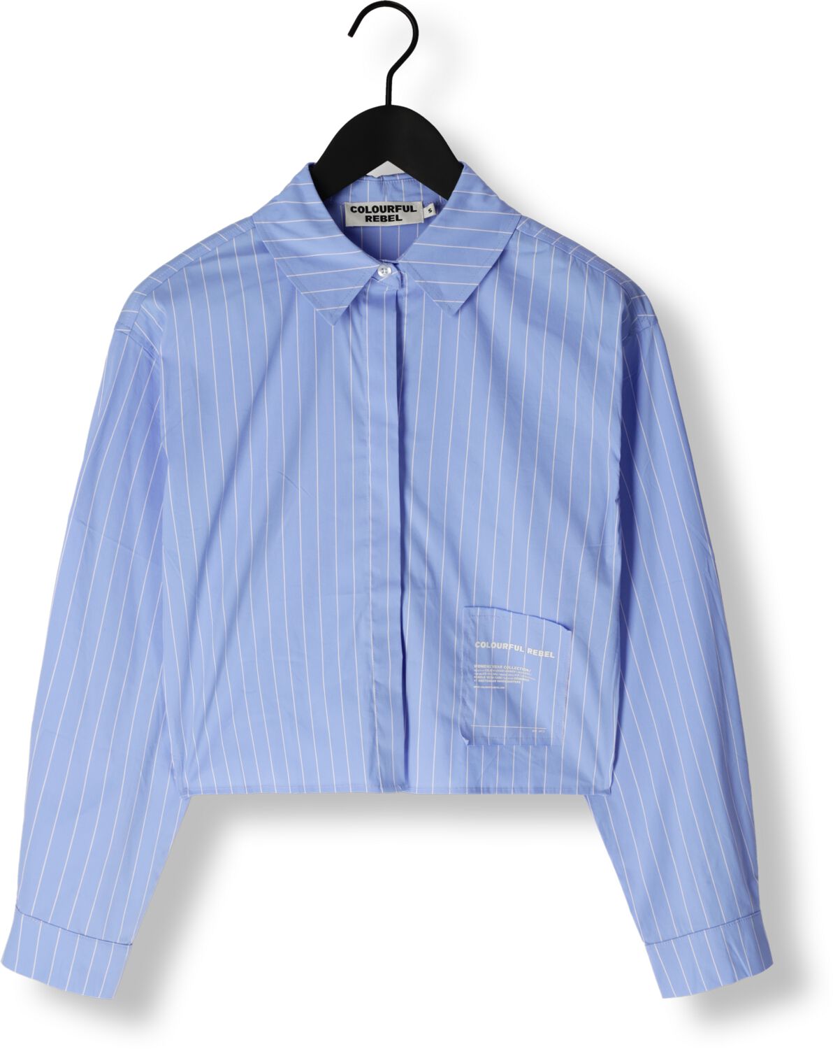 COLOURFUL REBEL Dames Blouses Aliya Striped Boxy Blouse Donkerblauw