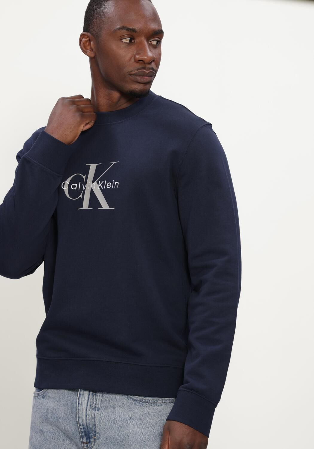 Calvin Klein Heren Truien & Vesten Ls 350terry Mnlg Cn Swtshrt - Donkerblauw, foto 4