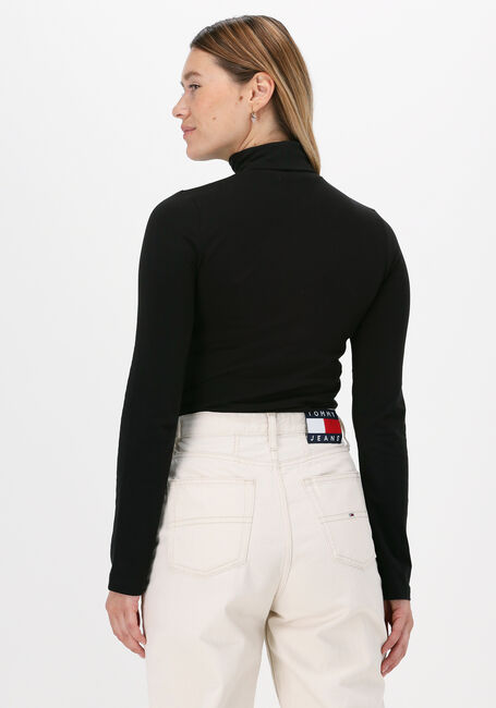 Zwarte CALVIN KLEIN Top MICRO BRANDING LS ROLL NECK - large