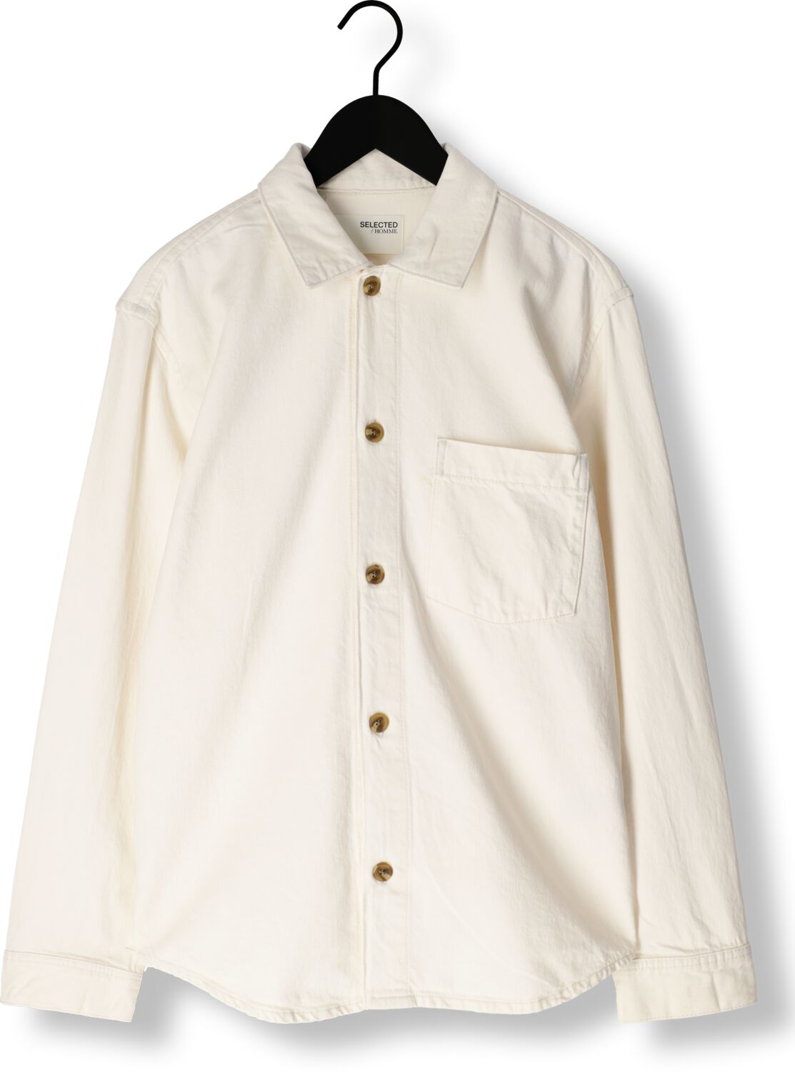 SELECTED HOMME Heren Overshirts Slhchris 5422 Ls Ecru Hemp Shirt Ecru