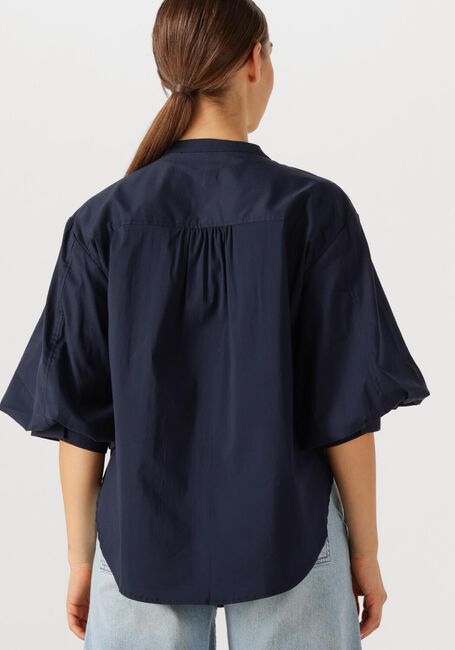 Blauwe SUMMUM Blouses BLOUSE COTTON STRETCH - large
