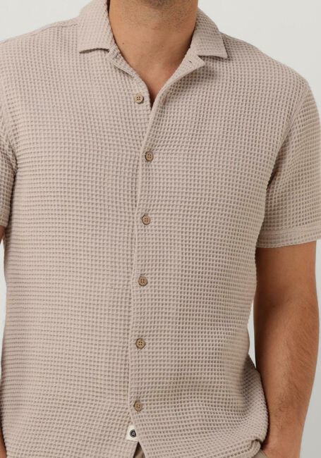 Beige ANERKJENDT Casual overhemd AKLEON S/S WAFFLE - large