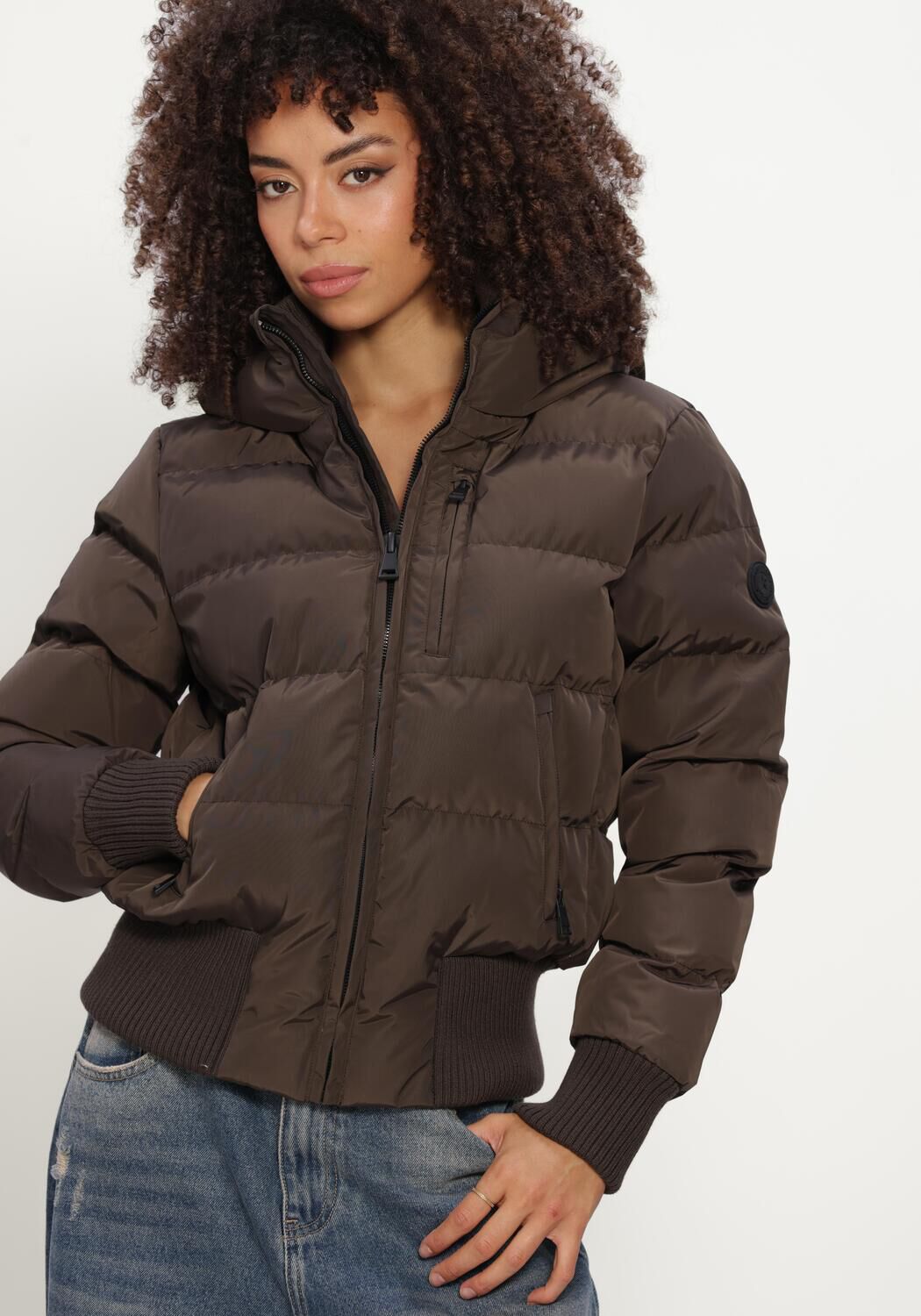 Bruine AIRFORCE Gewatteerde jas TATE BOMBER - large