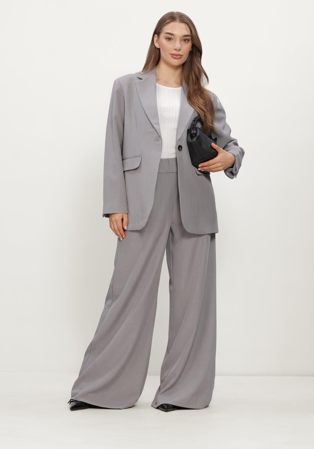 NEO NOIR Dames Broeken Janel Structure Pants Grijs
