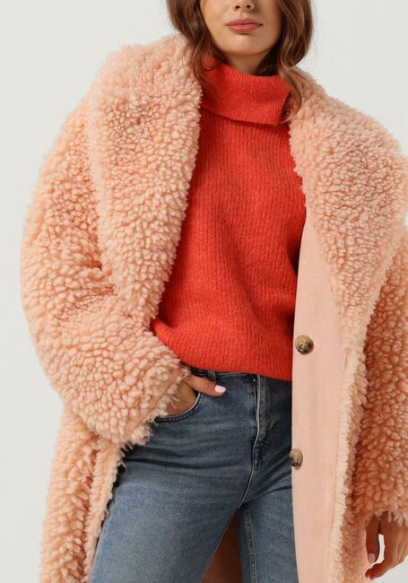 Roze BEAUMONT Teddy jas REVERSIBLE CURLY LAMMY COAT - large