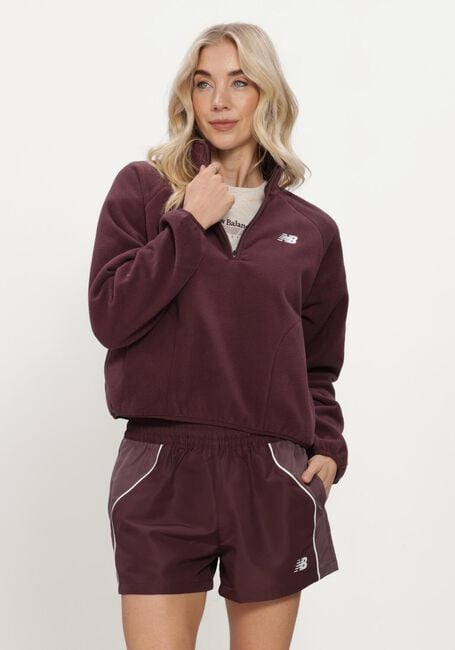 Bordeaux NEW BALANCE Trui SPORT POLAR FLEECE HALF ZIP - large